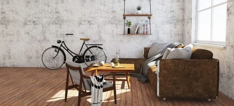 A modern living room.