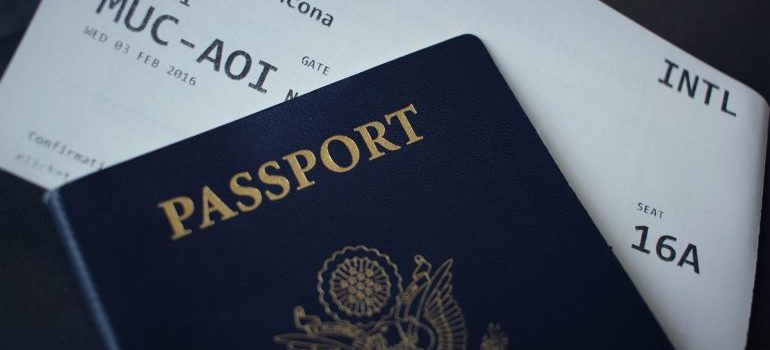 image of a passport representing the ability of movers Eagle ID to relocate people abroad