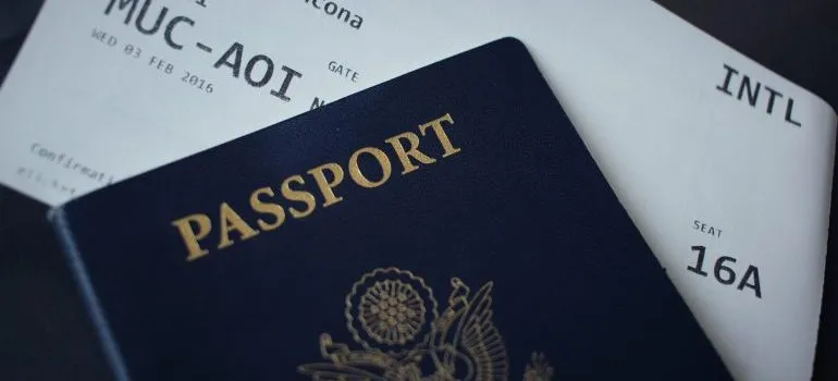 image of a passport representing the ability of movers Eagle ID to relocate people abroad