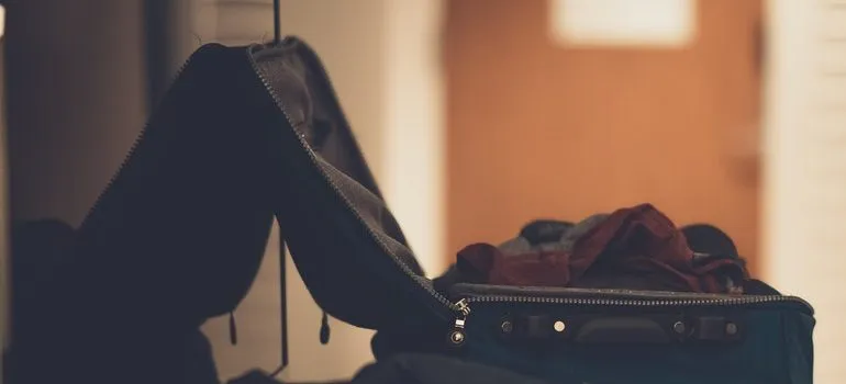 Open luggage