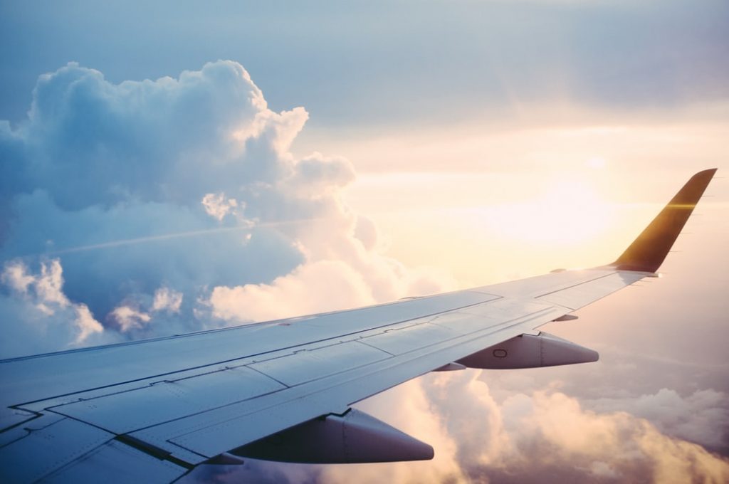 View outside of a plane window.