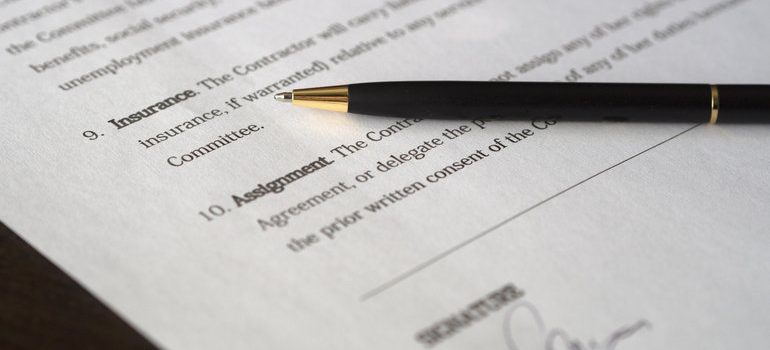 Signed contract.