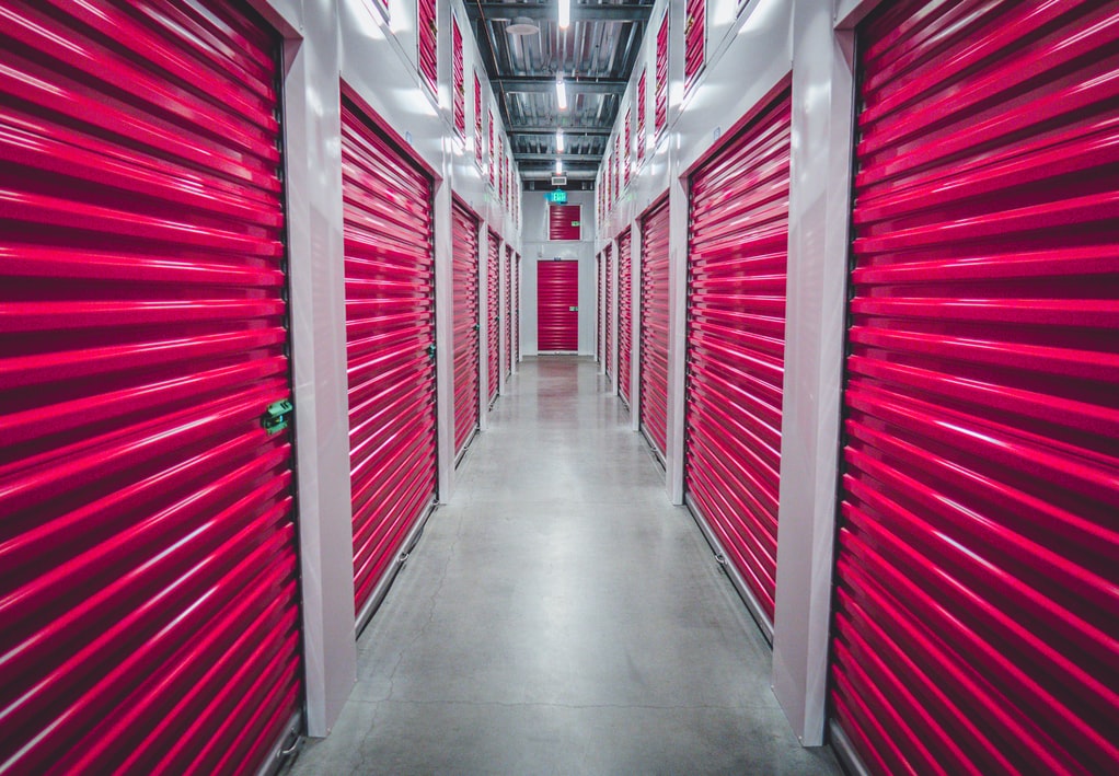 Indoor storage units.