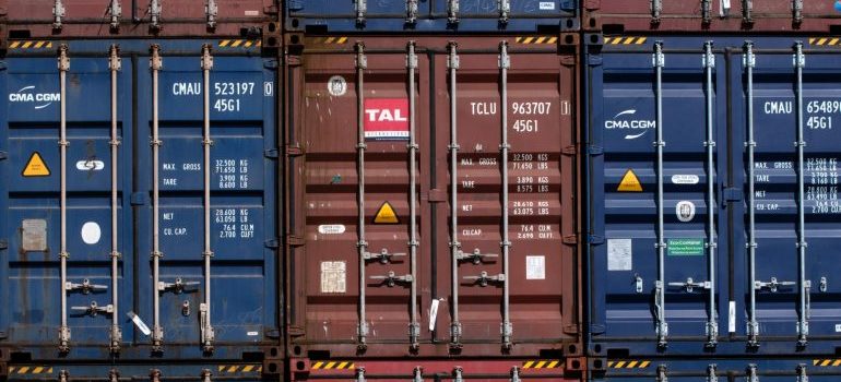 Stacked storage containers