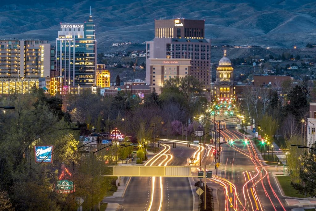 Boise at night.