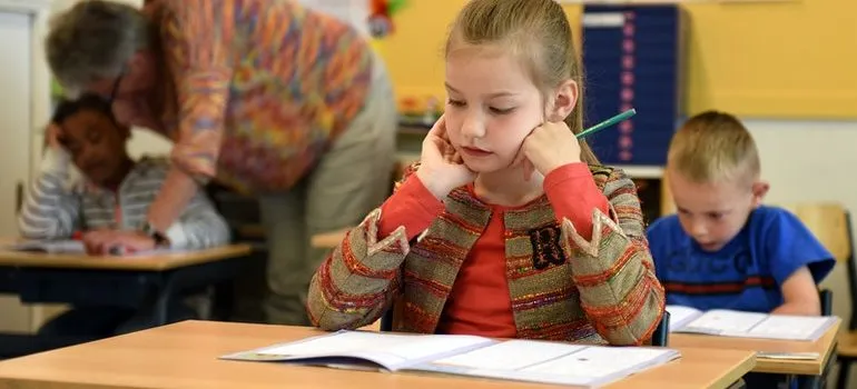 Child in school after moving from Kuna to Boise.