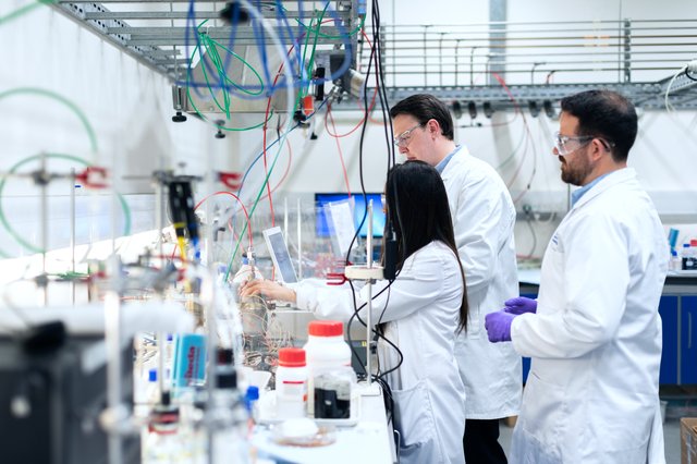 People inside a lab