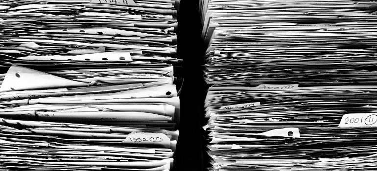 two piles of documents
