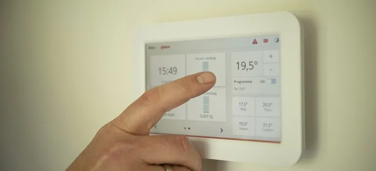 using temperature control panel
