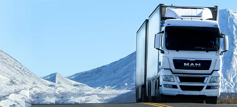 truck on the road