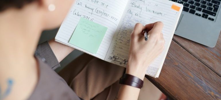 Person taking notes