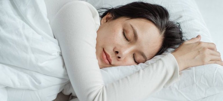 woman in bed, sleeping