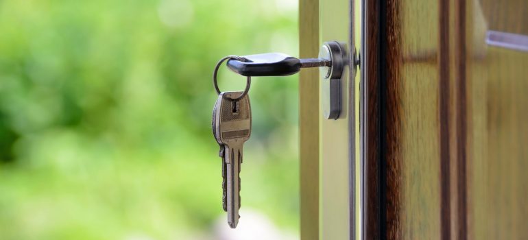 Key and opened door