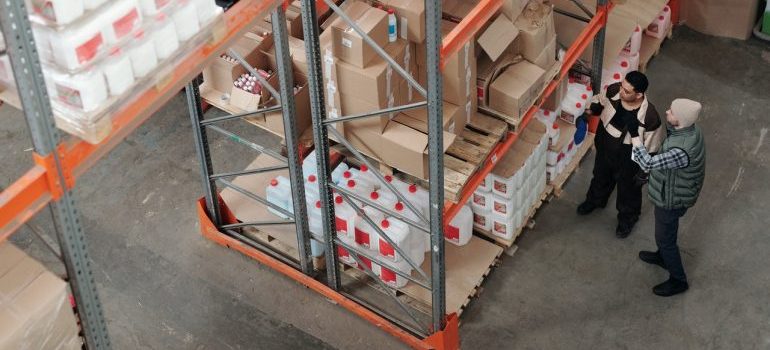 Men inside a warehouse