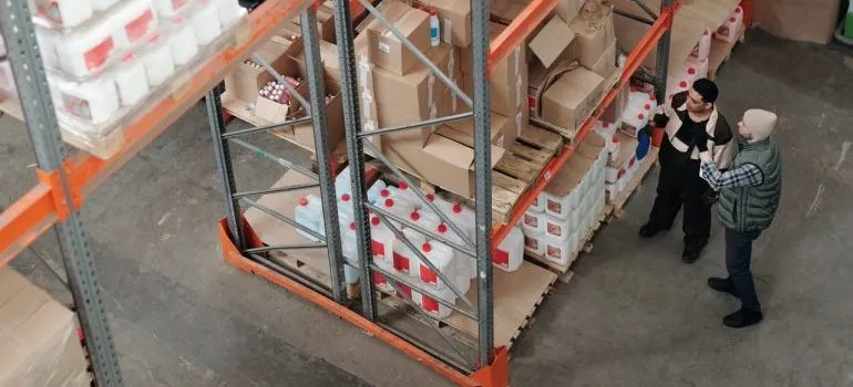 Men inside a warehouse