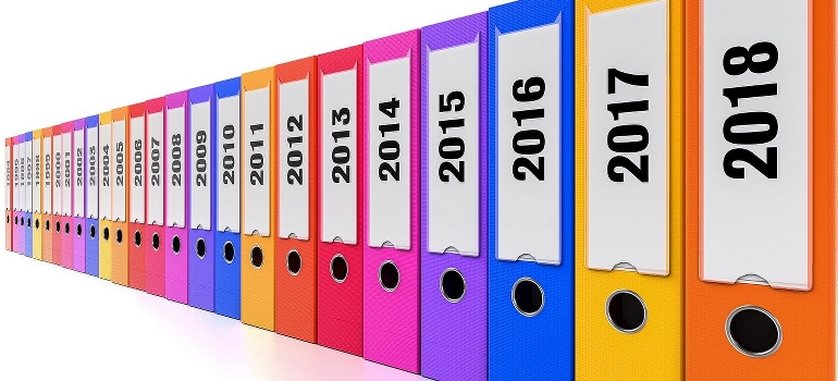 row of file folders