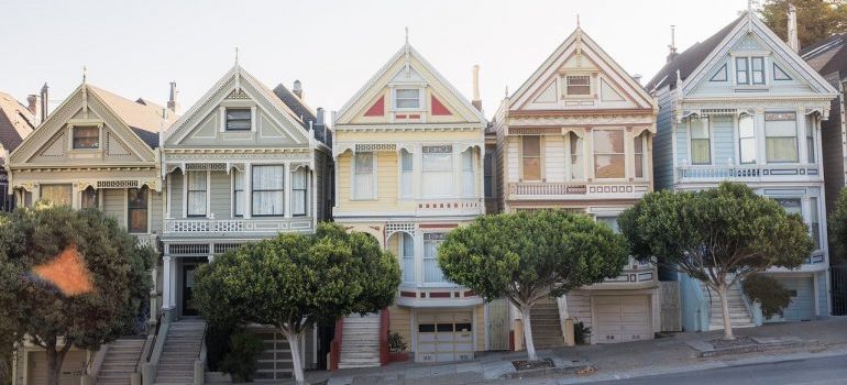 Victorian homes in San Francisco.