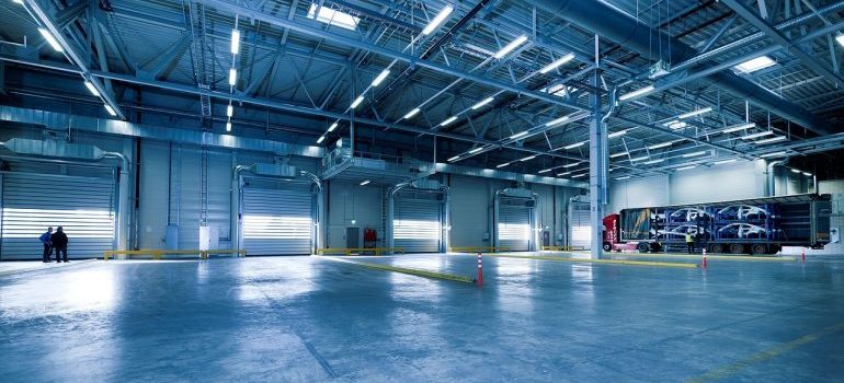 An industrial halll for storing items before shipping