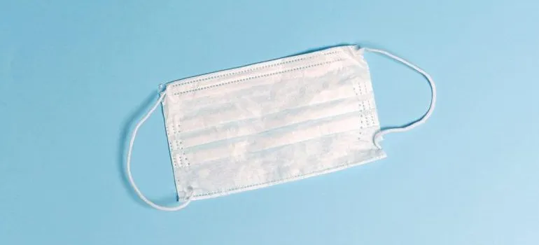 White surgical mask