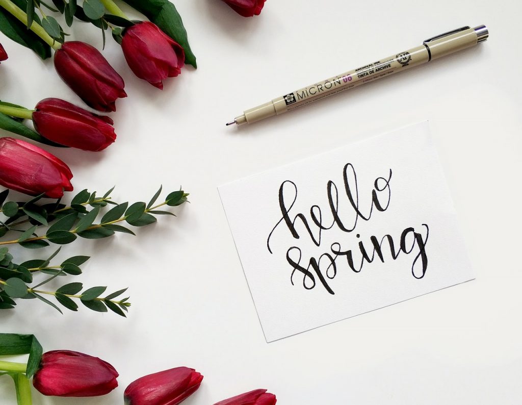 Card hello spring