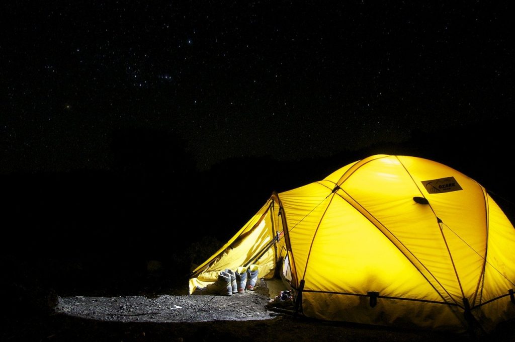 A tent making you wonder about storing and organizing camping gear