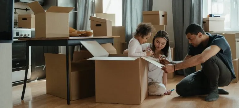 Family getting ready to move to another state