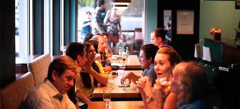 An enterior of a restaurant