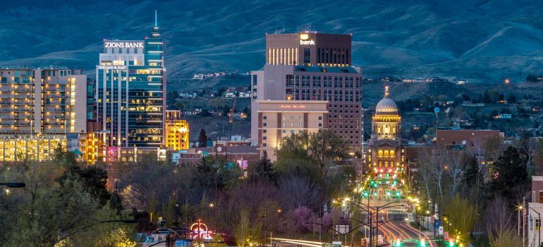 Boise at night.
