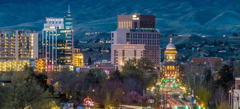 Boise at night.