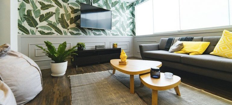 A living room.