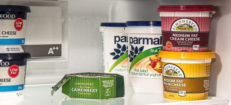 Food in the fridge.