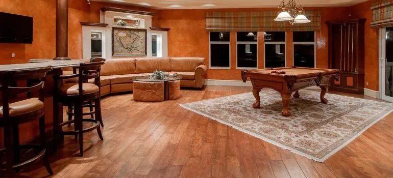 Billiard in a recreational room