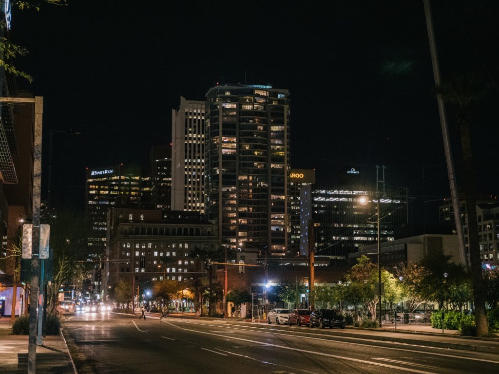 Phoenix at night