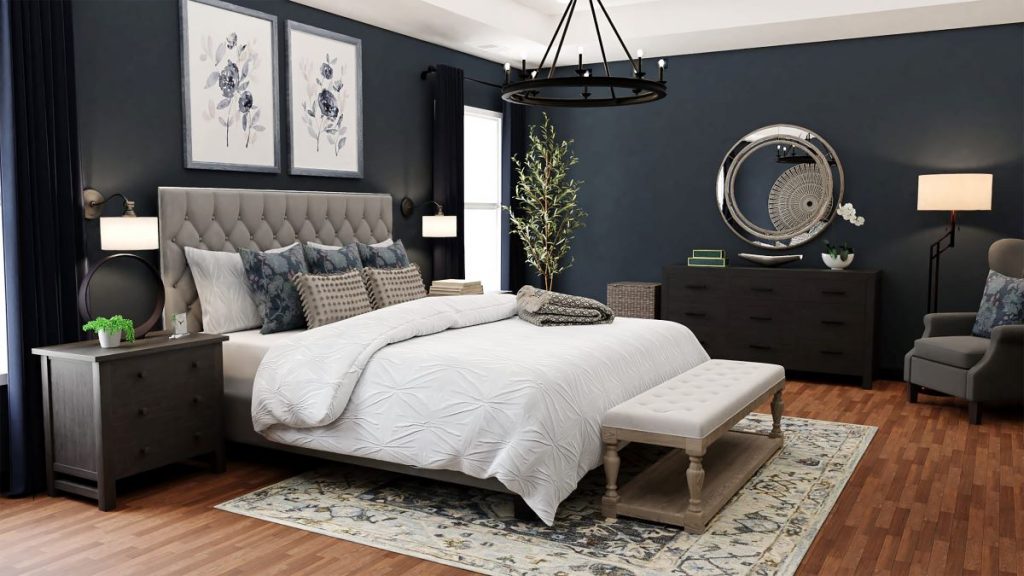 A bedroom - storing a mattress