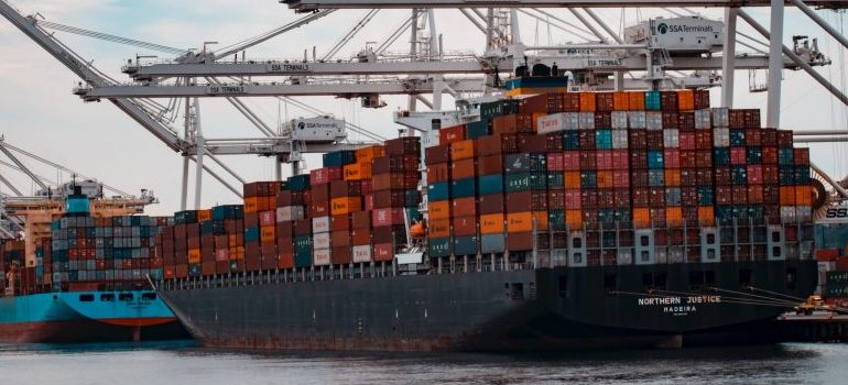 a cargo ship