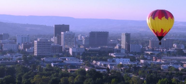 a look of Boise from the sky