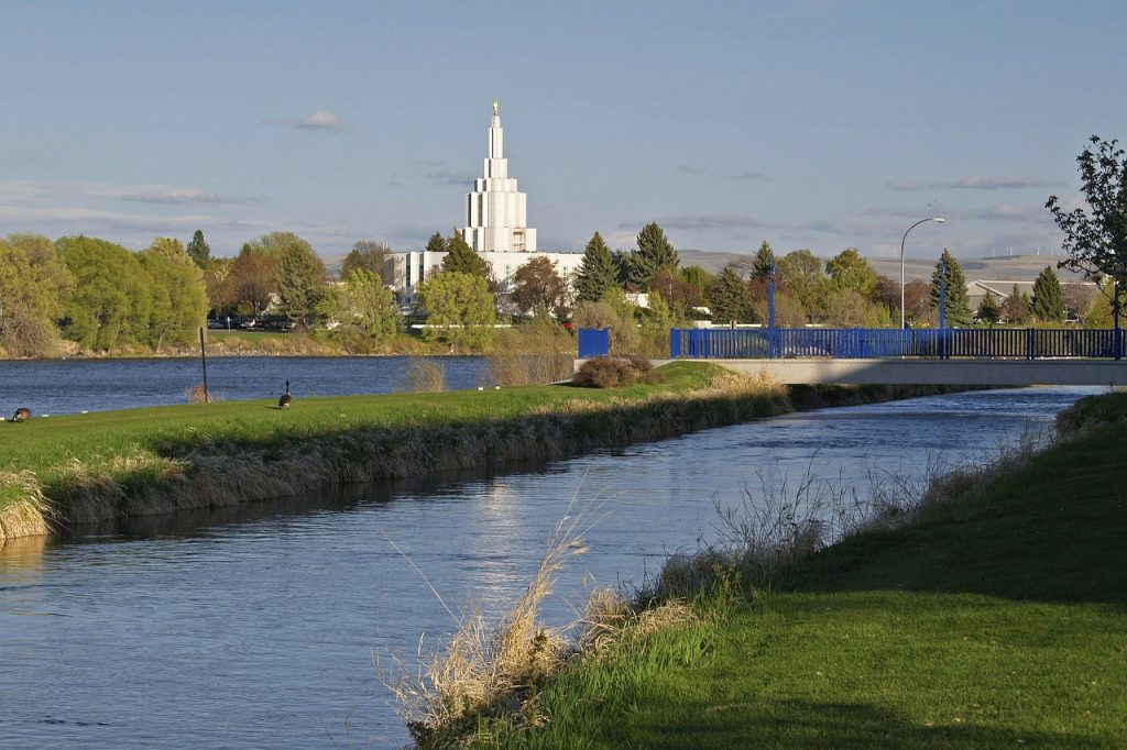 Idaho Falls, ID view from the water