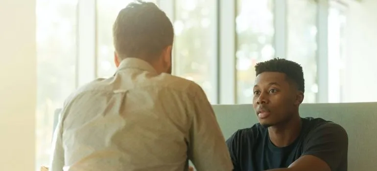 two people talking to one another