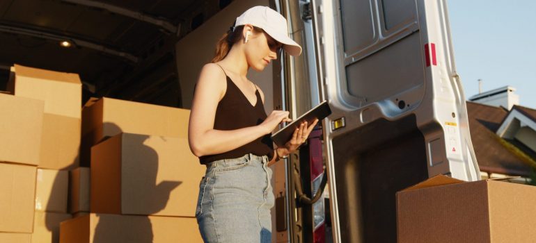 a mover, doing inventory