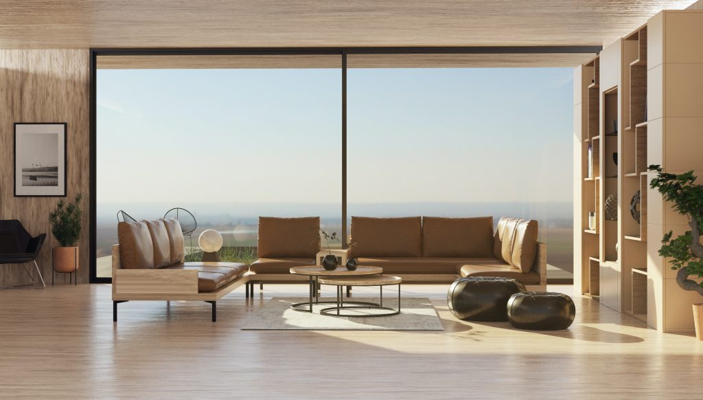 a spacious living room