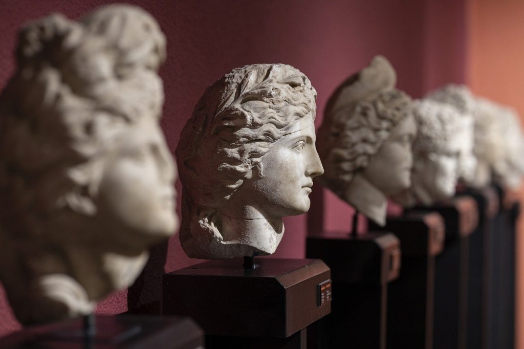 Sculptures in a row.