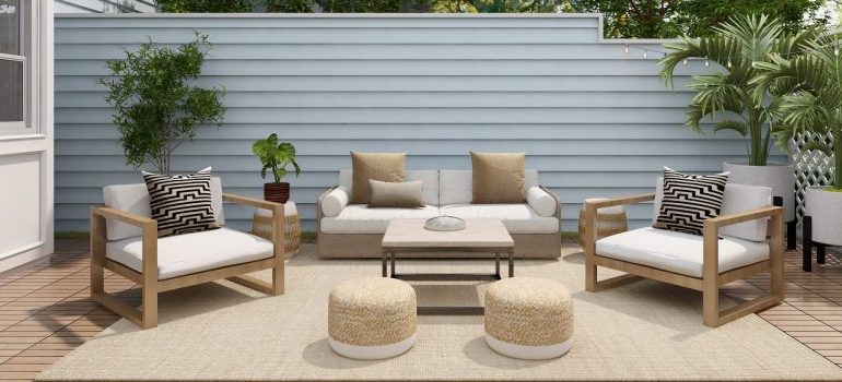 patio with nice furniture