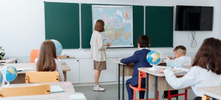 kids in a classroom