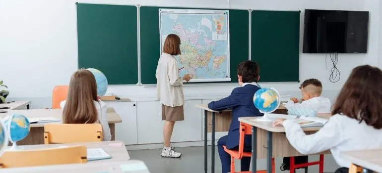 kids in a classroom