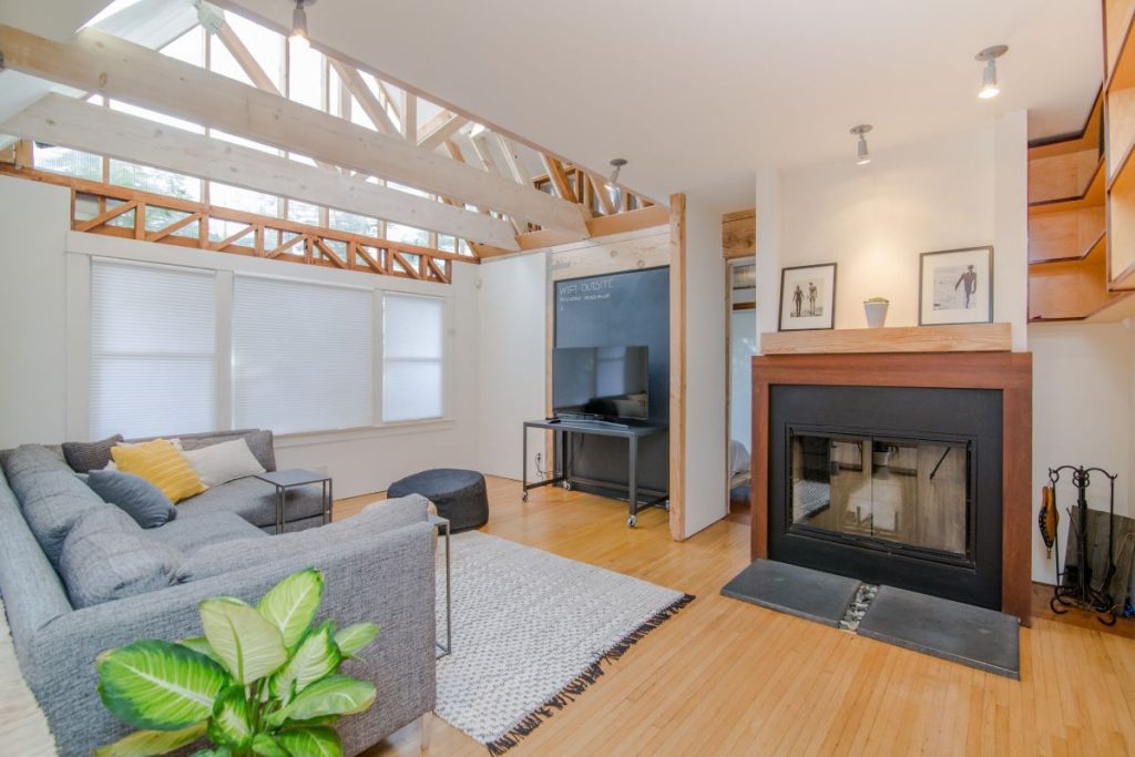 a spacious living room