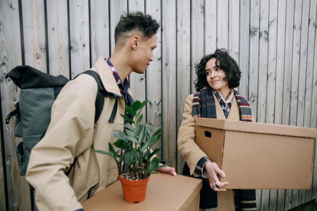 a couple getting ready for moving from Boise to Las Vegas