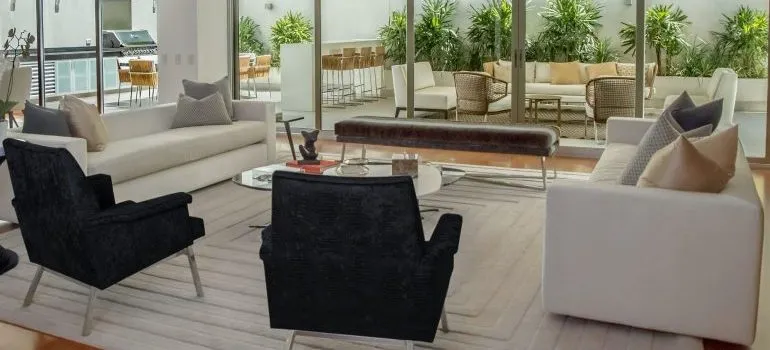 sitting area in a large house