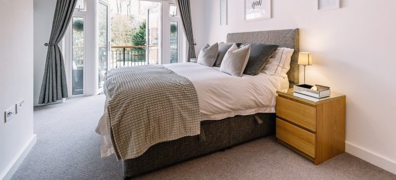 A large bed.
