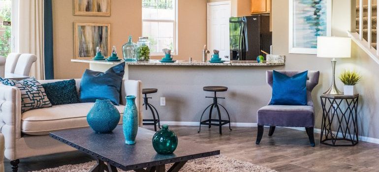 a nicely arranged living room