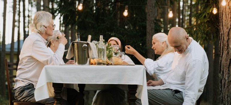people sitting around a table